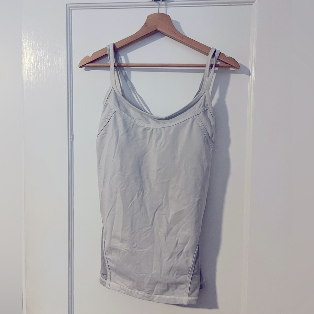 Lululemon white and light gray sportsbra top size 12